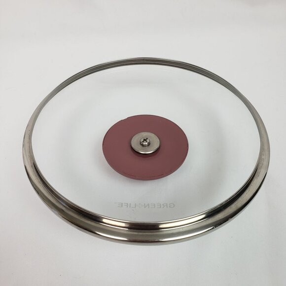 Green Life Tempered Glass Replacement Lid Only Red 7" EXCELLENT CONDITION!!! - Picture 2 of 4